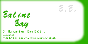 balint bay business card